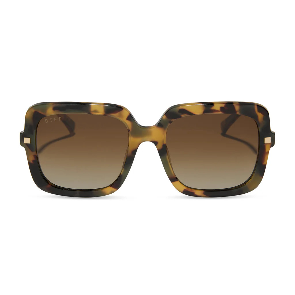 SANDRA - BROWN KOMBU + BROWN GRADIENT + POLARIZED SUNGLASSES | DIFF Eyewear