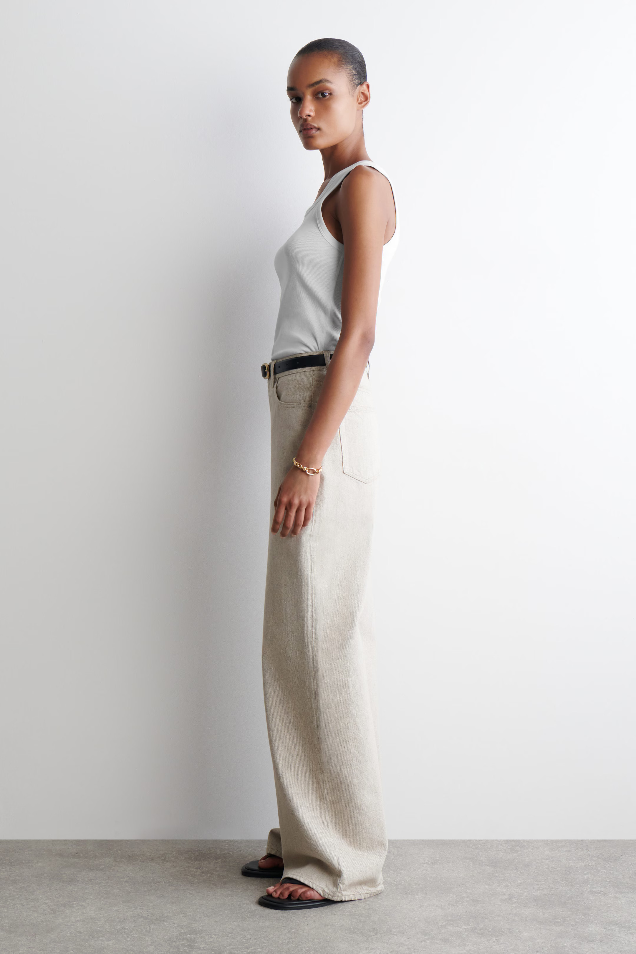 DIAL WIDE-LEG JEANS - LIGHT BEIGE | COS | COS (EU)