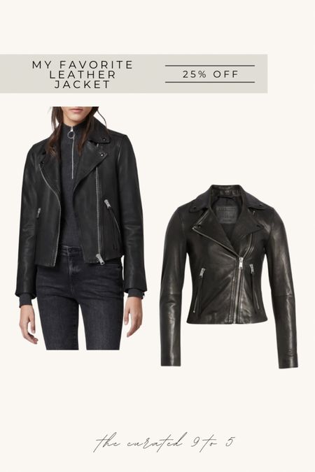 My favorite leather jacket is 25% off. Lowest price it goes!

TTS, size up if you want to wear bulky sweaters underneath

#LTKsalealert #LTKSeasonal