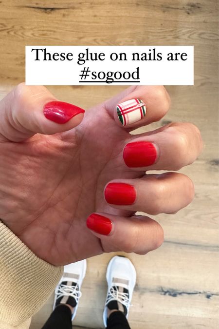 Getting my nails done feels like a chore but I love having them at the same time. With the holidays being so busy, I haven’t had a chance to go to the nail salon. I tried these glue on nails and I’m amazed! They have stayed on for a week and are so easy to apply! I ended up buying more  

#LTKSeasonal #LTKbeauty