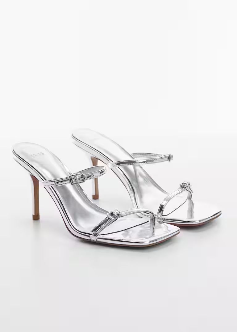 Metallic straps sandals | MANGO (US)