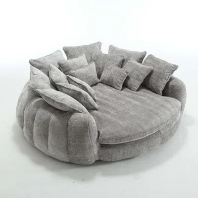 Comfortable Oversized Double Loaf High Back Round Sofa Bed With Armrests | Wayfair North America