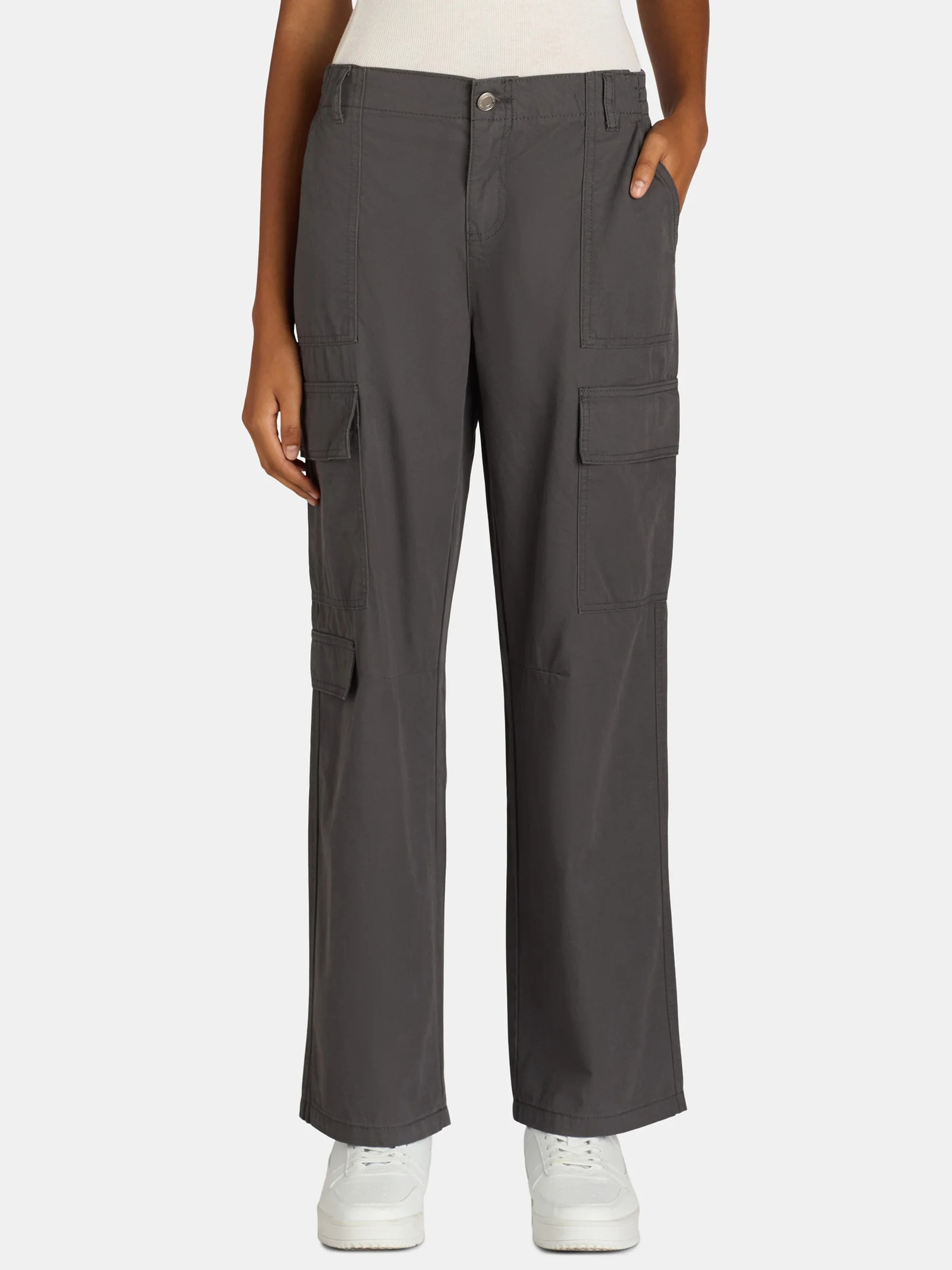 No Boundaries Canvas Cargo Pants, Women's and Women’s Plus | Walmart (US)