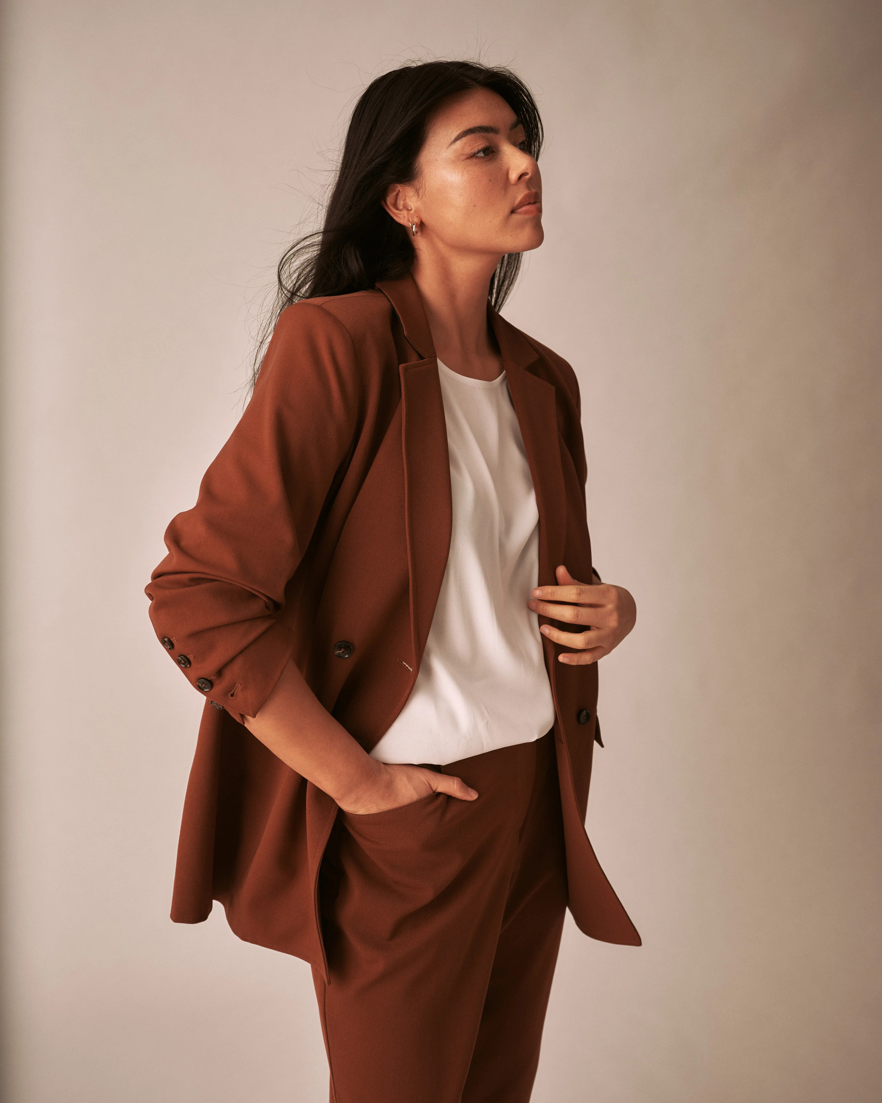 All Day Warren Double Breasted Blazer - Pony | Universal Standard