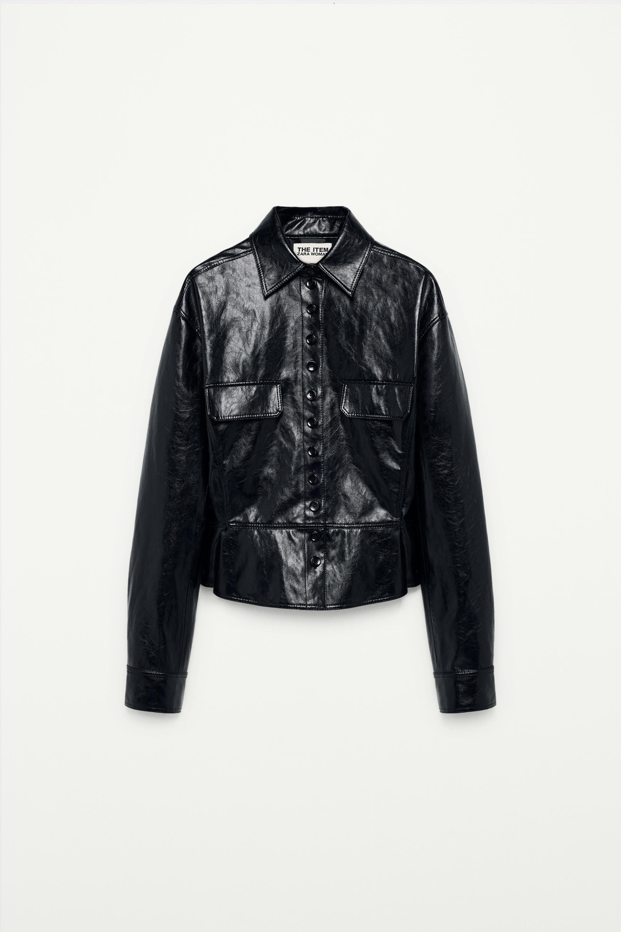 PEPLUM FAUX LEATHER JACKET - THE ITEM ZARA WOMAN | Zara US