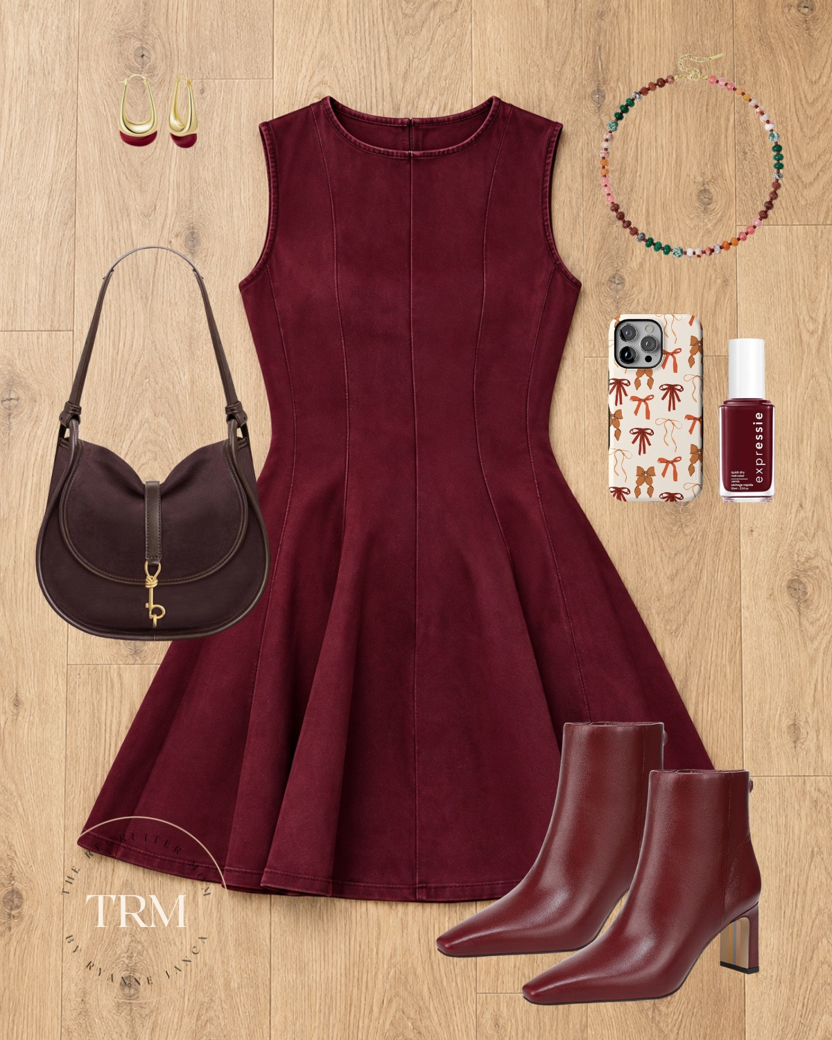 This little burgundy dress is SUCH a good fall find 🍷🍂 Love the fit-and-flare shape with matching ankle boots and just a few colorful accessories. Easy, feminine and so cute for everything from dinner to fall events!

#LTKgrwm #LTKSeasonal #LTKTravel