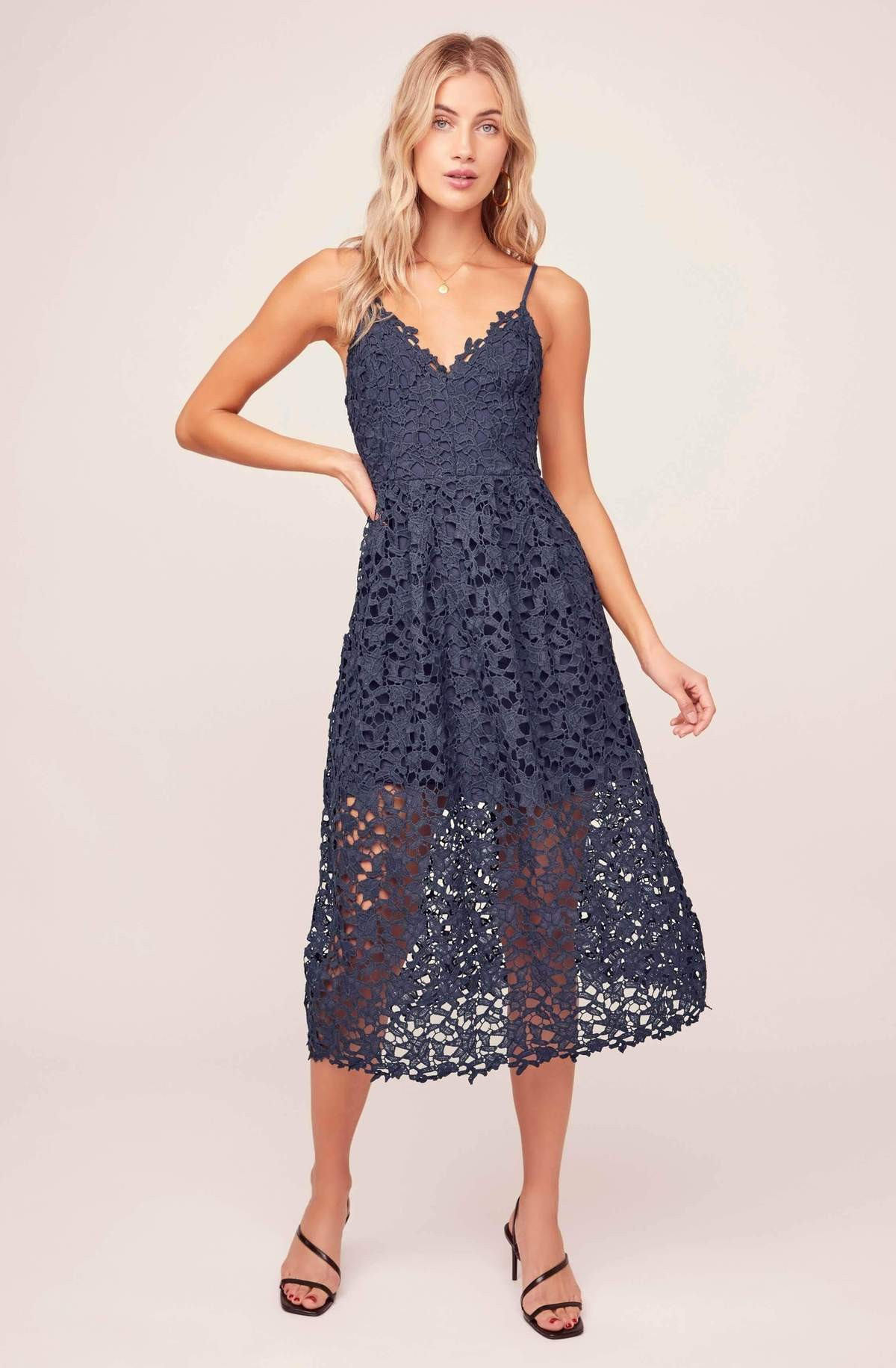 Lace A Line Midi Dress | ASTR The Label (US)