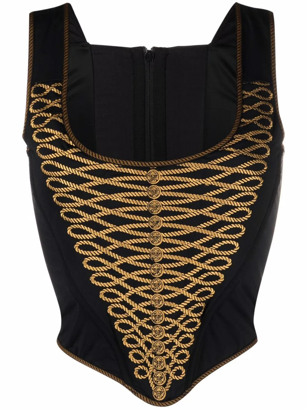 embroidered scoop-neck corset | Farfetch Global