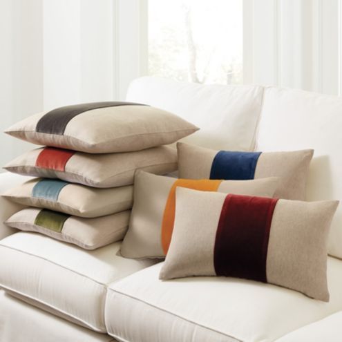 Velvet Colorblock Linen PillowWas $99.00Sale $79.20 | Ballard Designs, Inc.