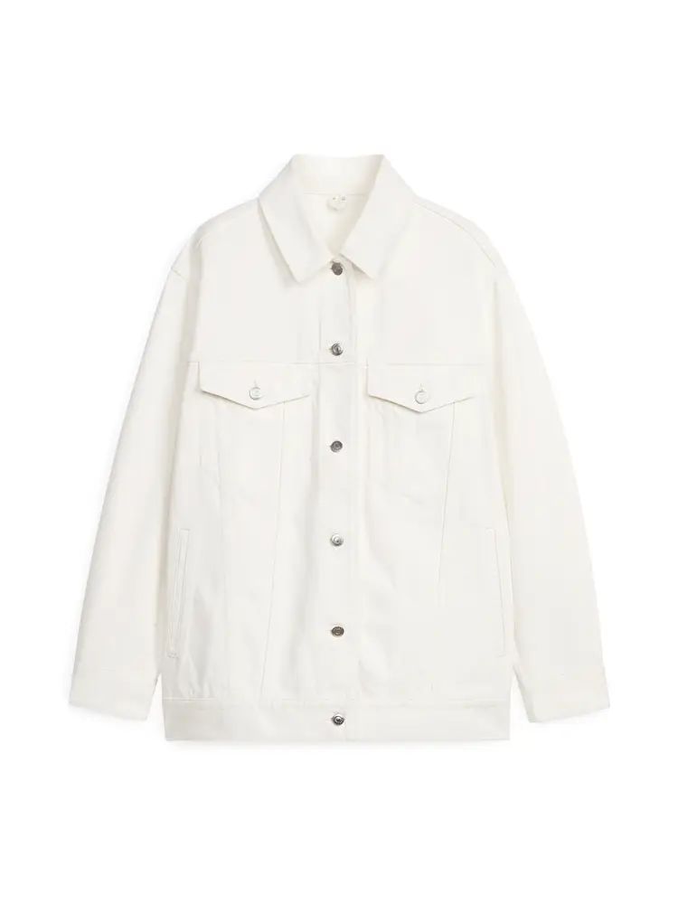 Oversized Denim Jacket - White - ARKET GB | ARKET (US&UK)