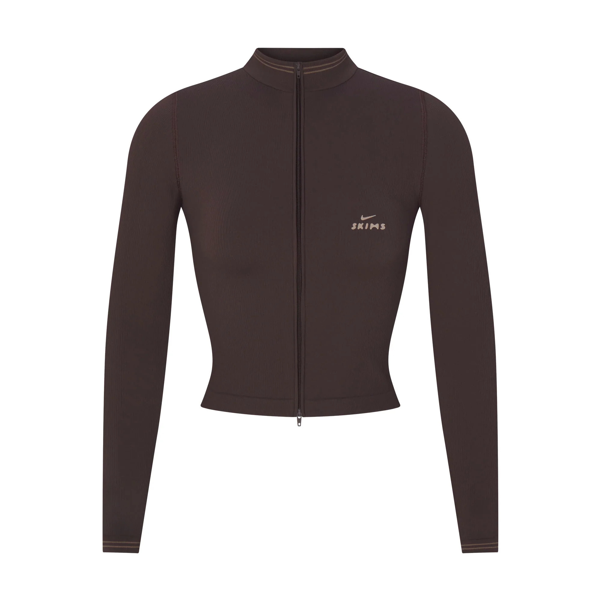 NikeSKIMS RIBBED SEAMLESS ZIP UP CROP JACKET | PHOENIX | SKIMS | SKIMS (US)