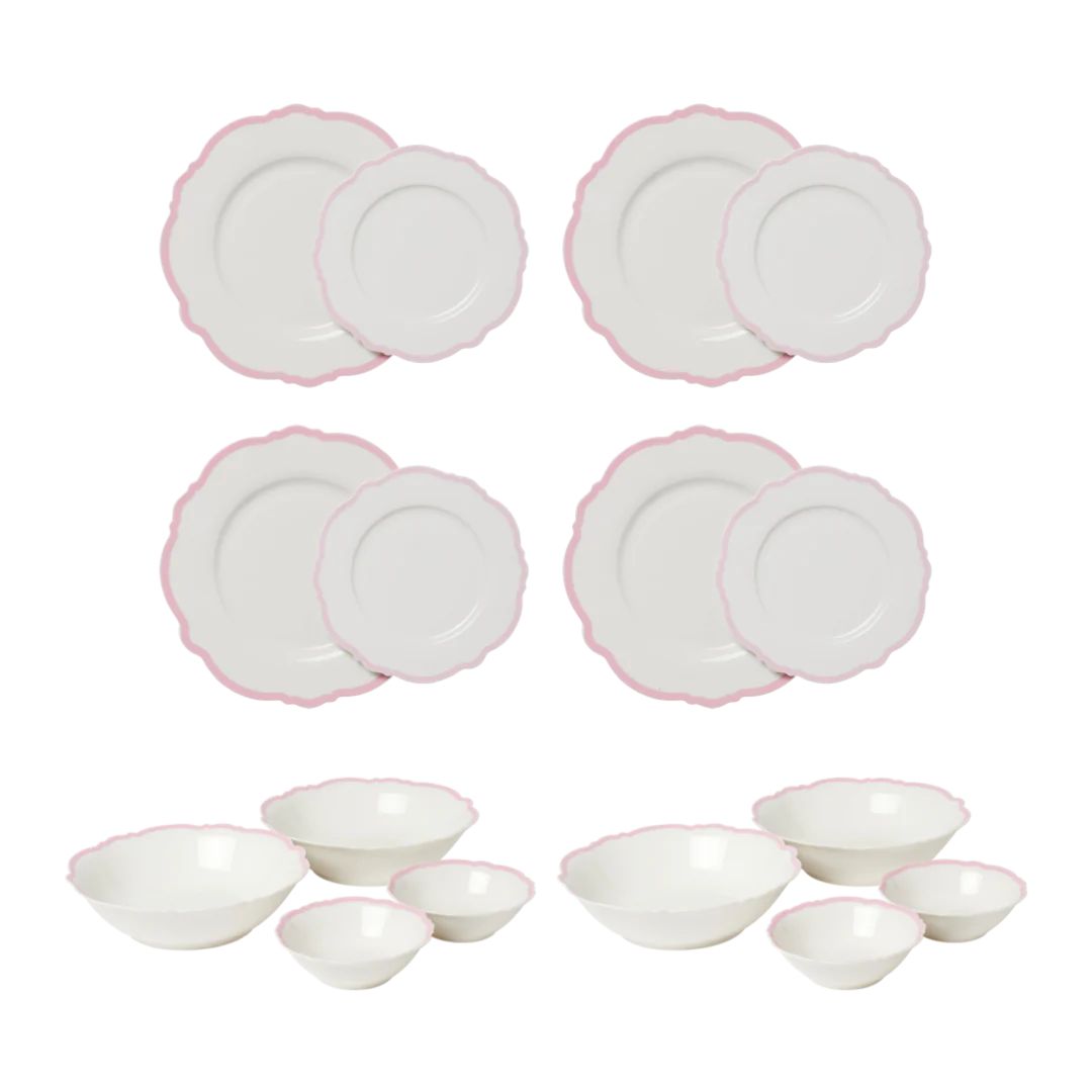 Pink Wave Dinner Set | In the Roundhouse