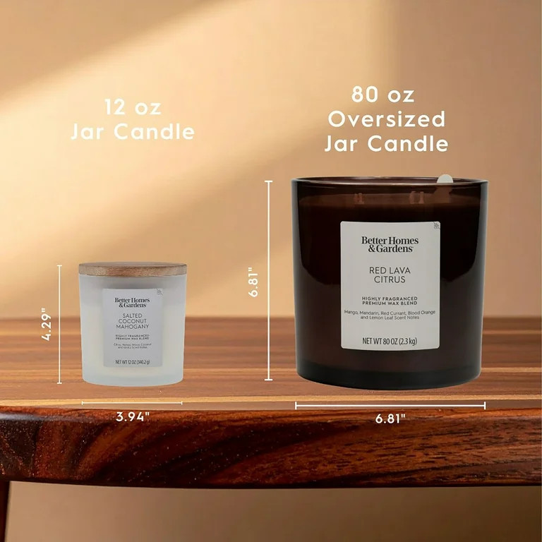 Better Homes & Gardens Red Lava Citrus Scented 4-Wick Large Oversized Jar Candle 80oz. | Walmart (US)