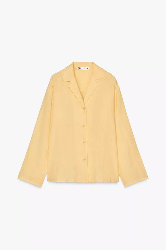 ZW COLLECTION 100% LINEN SHIRT | Zara UK