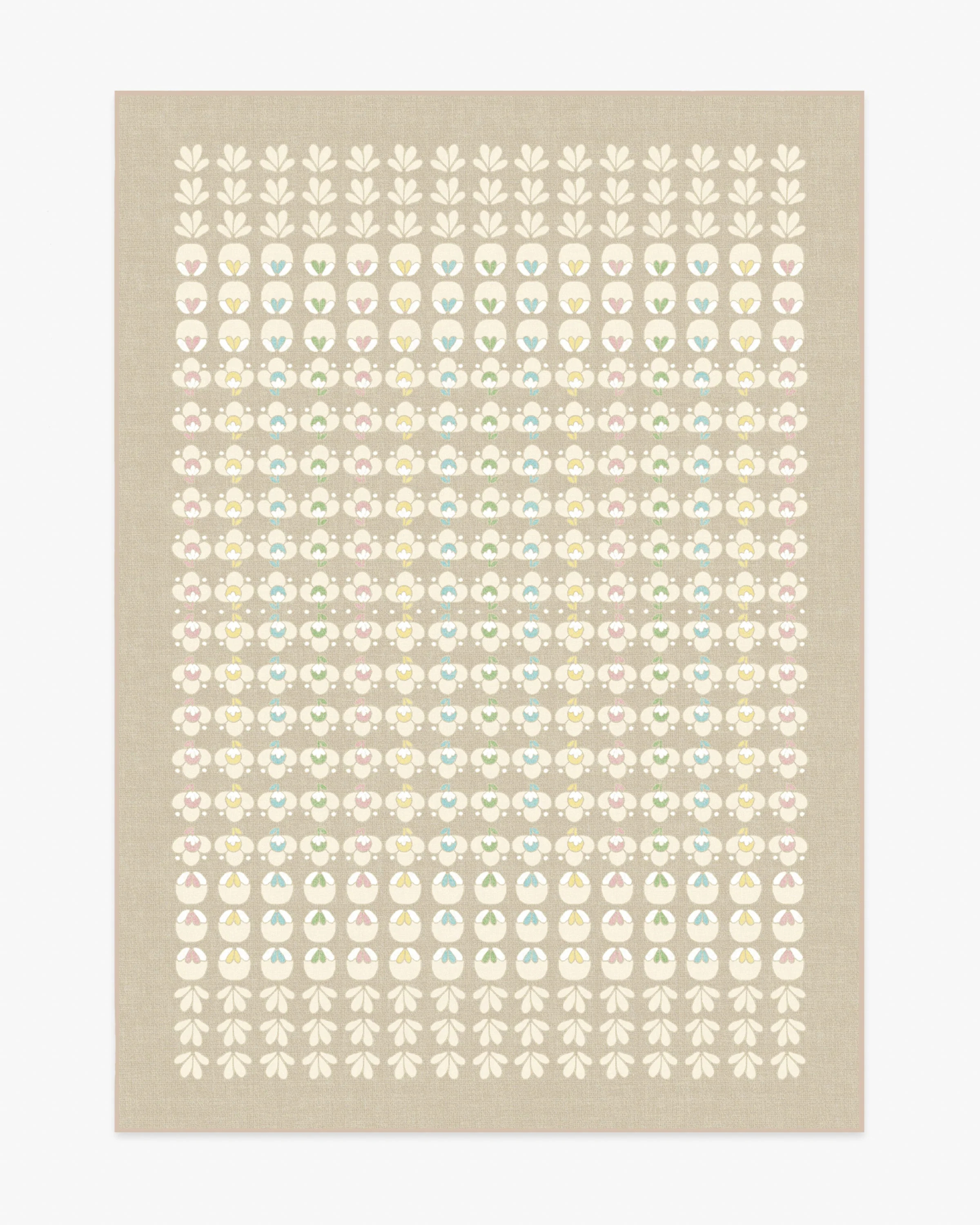 Ditzy Daisy Neutral Rug | Ruggable US | Ruggable