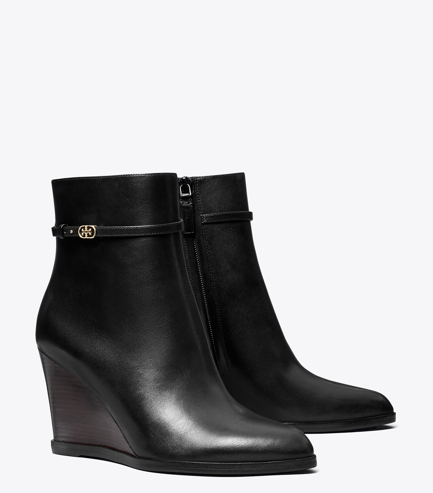 Double T Buckle Wedge Boot: Women's Designer Ankle Boots | Tory Burch | Tory Burch (US)