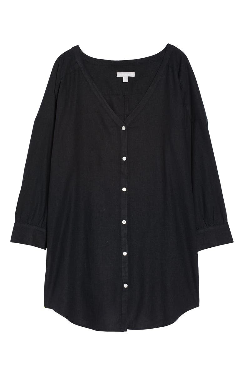 Oversize Linen Blend Cover-Up Shirt | Nordstrom