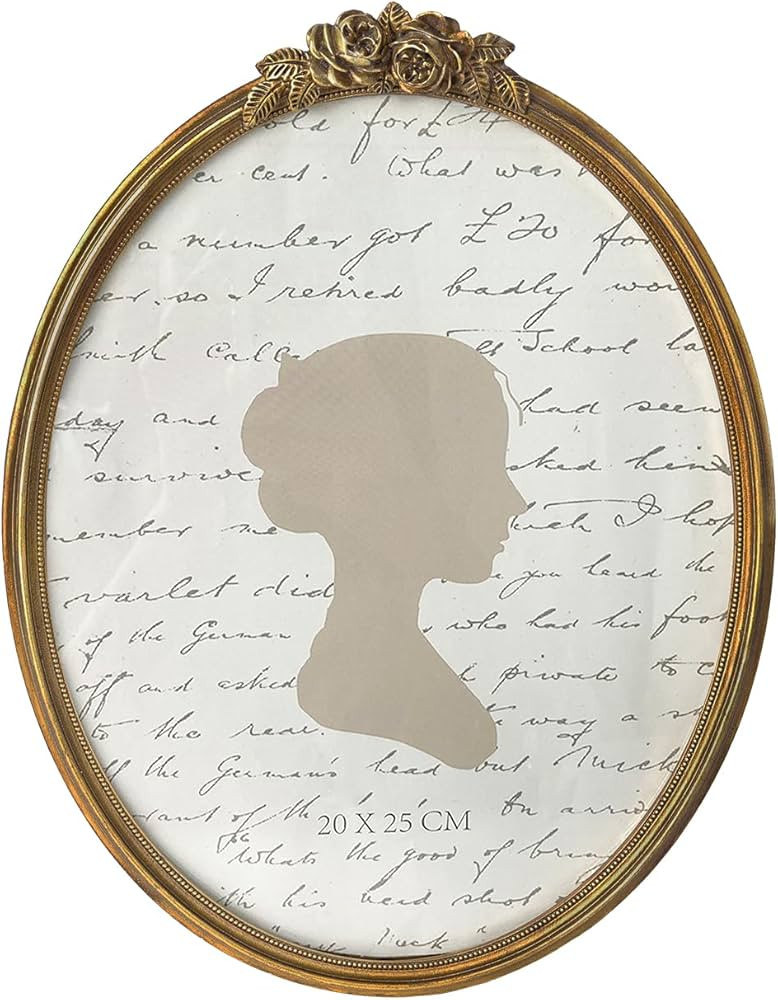 Sunlit Vintage Picture Frame 8x10 Inch, Oval Antique Photo Frames with Glass Front, Luxury Photo ... | Amazon (US)