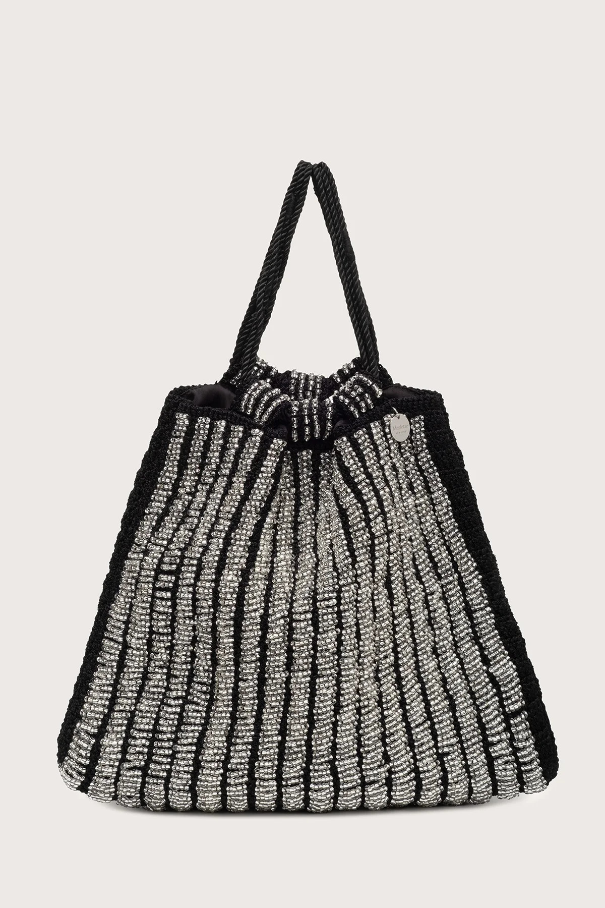 Mylene Bag in Black/Silver | Merlette NYC