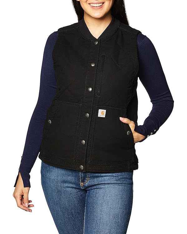 Carhartt Women's Rugged Flex Relaxed Fit Canvas Insulated Rib Collar Vest | Amazon (US)