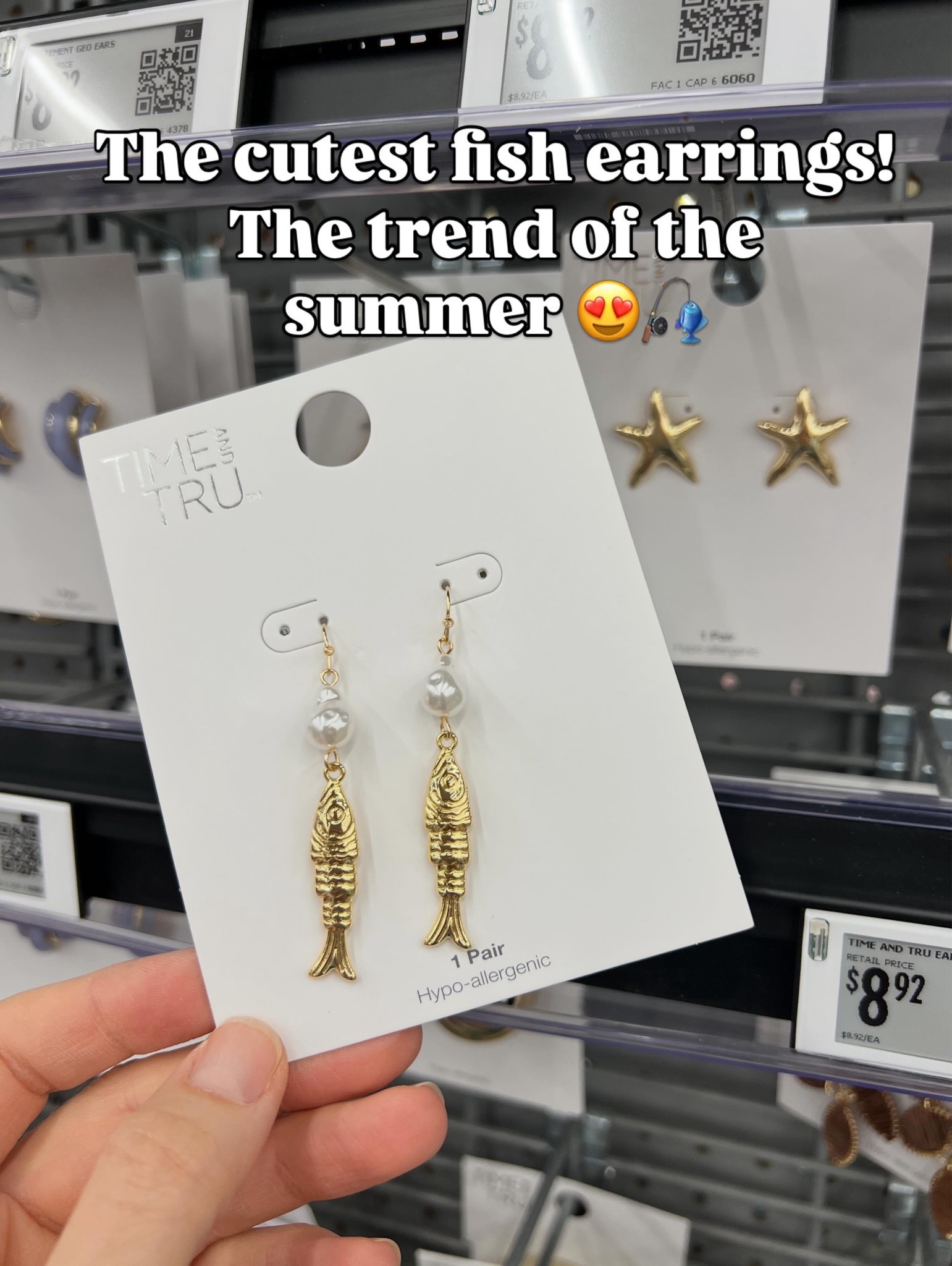 Here for the fish trend this summer with these Walmart earrings! #jewelry