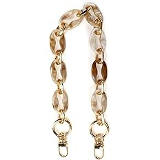 Crapyt Oval Resin Purse Chain Strap Acrylic Marbled White DIY Craft 40cm/15.75" 1 PCS Elegant Sty... | Amazon (US)