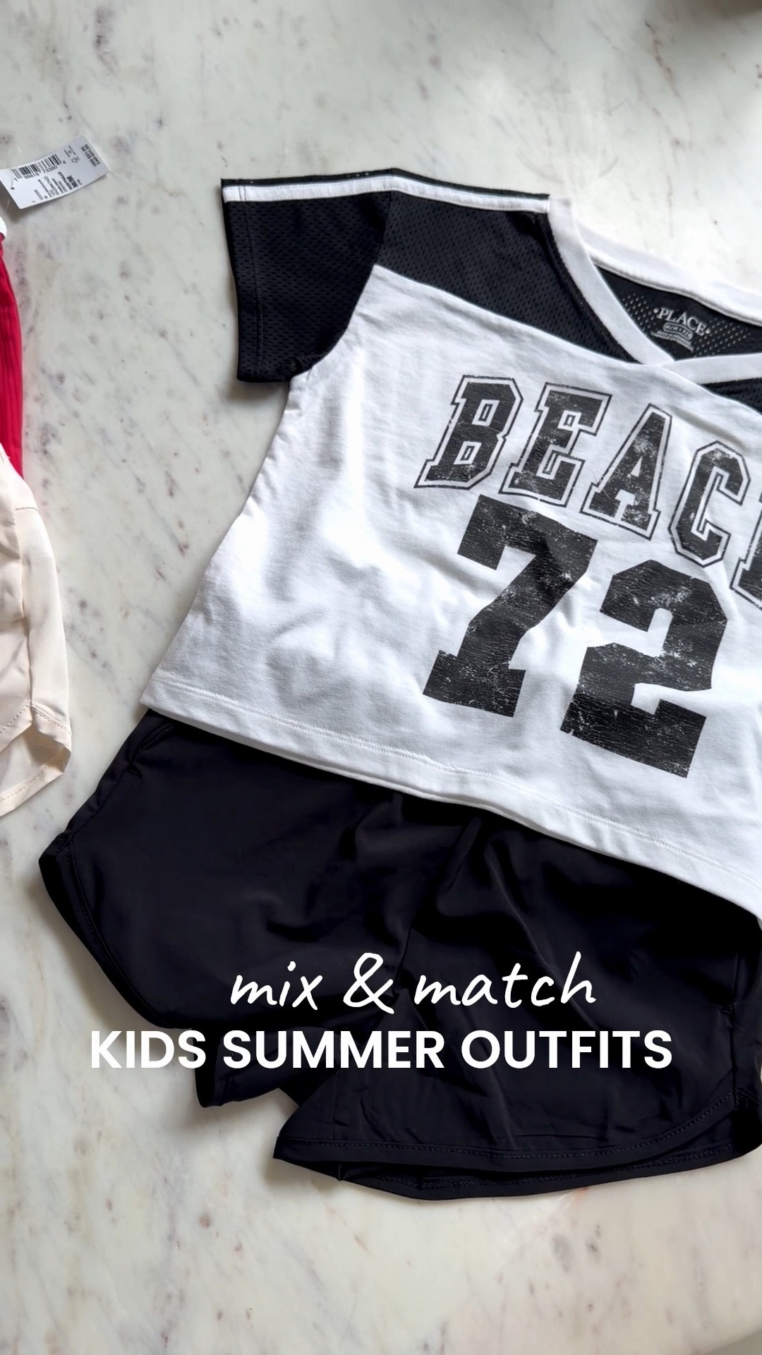 Cute outfit options for girls and tweens this summer, athletic and sporty outfits for kids, mix and match shorts and shirt styles
Sisters shopping and back to school finds from the children’s place
