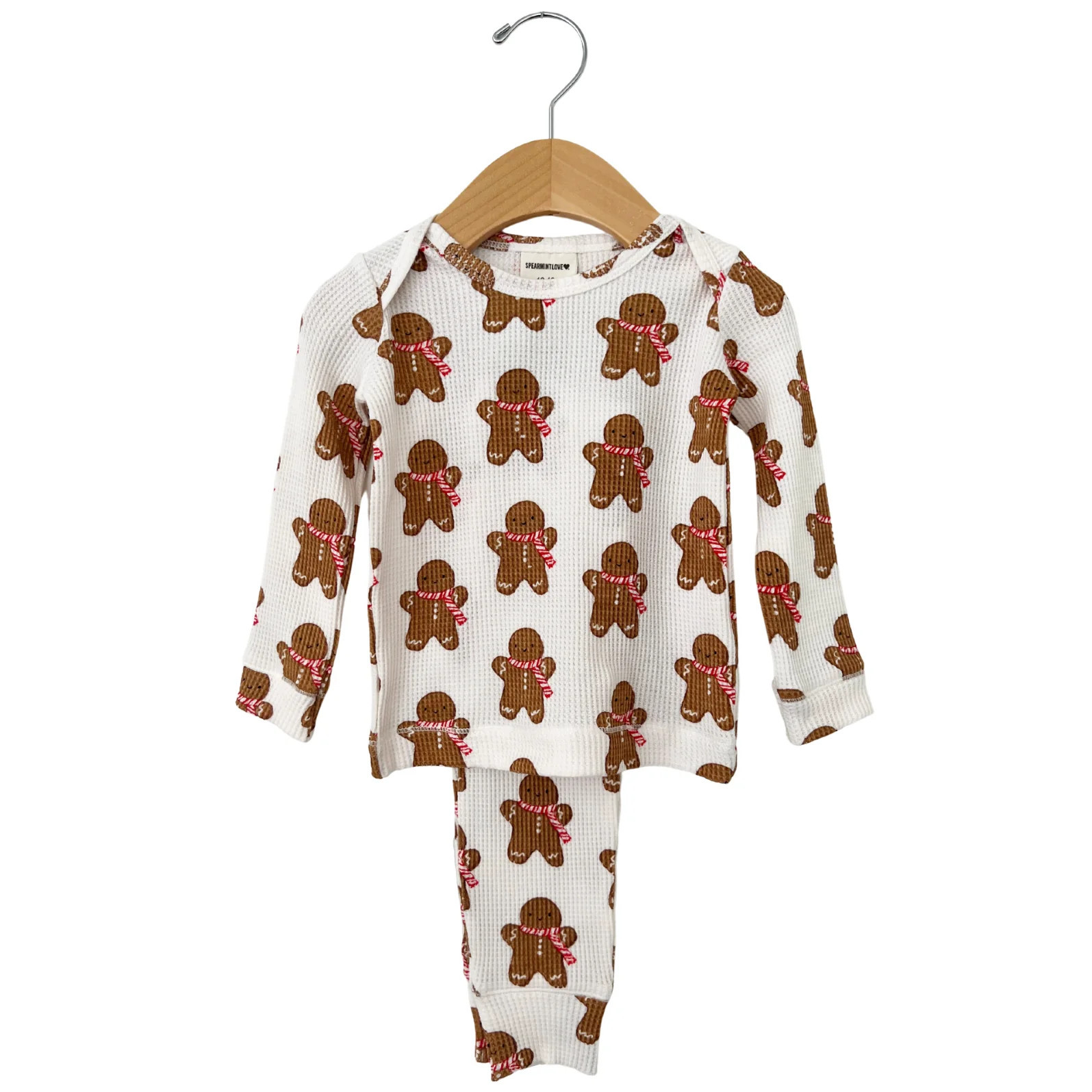 Organic Waffle 2-Piece Set, Gingerbread Man | SpearmintLOVE