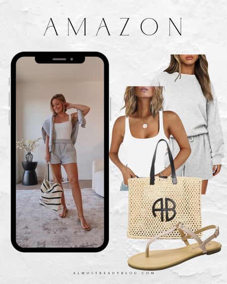 Amazon finds, matching set, bodysuit, sandals, spring outfit

#LTKfindsunder50 #LTKfindsunder100