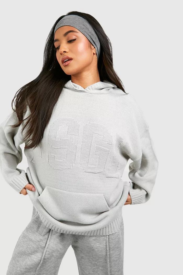 Petite Dsgn Knitted Hoodie | Boohoo.com (UK & IE)