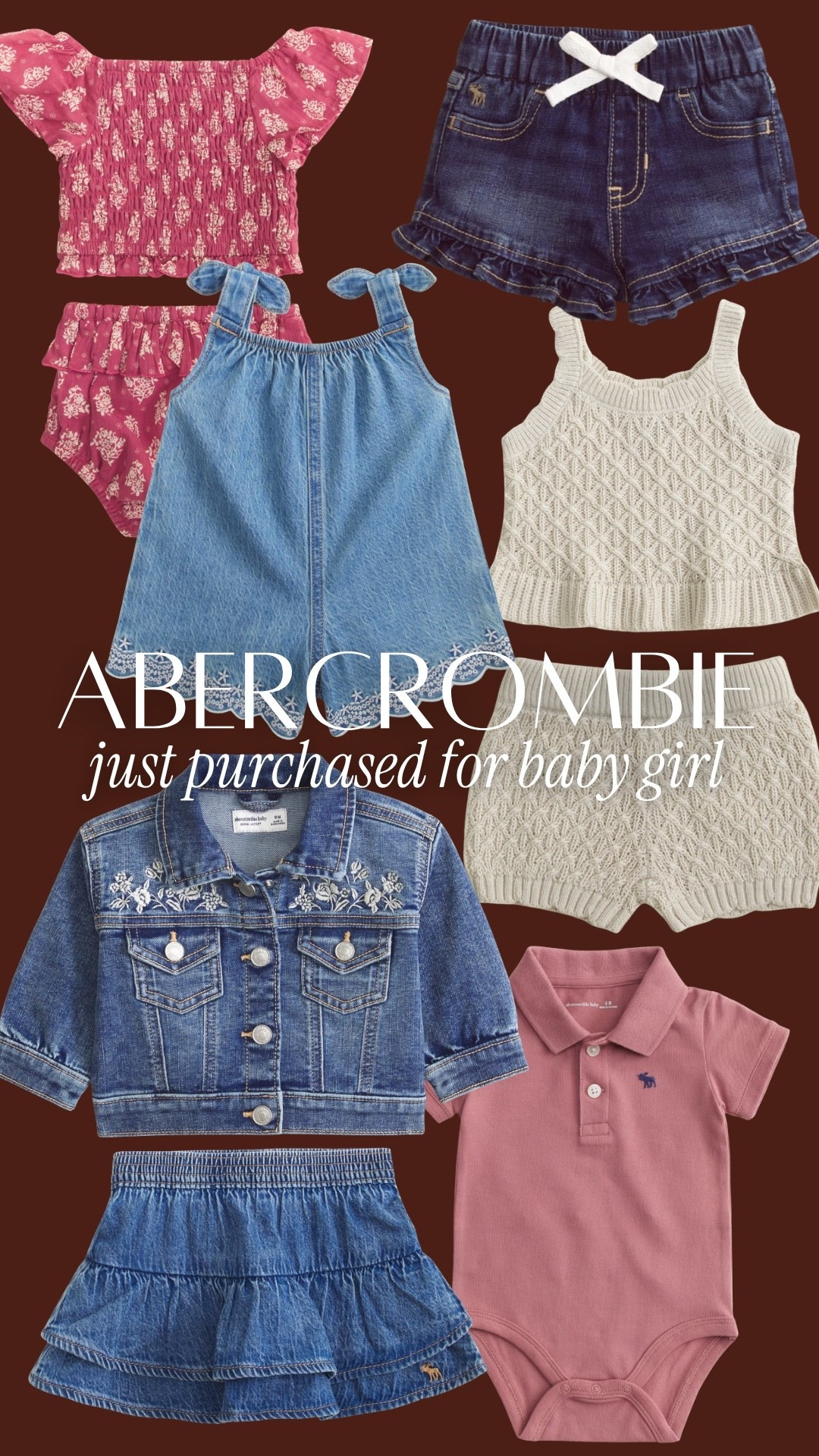 #abercrombiepartner New @abercrombiekids haul for baby girl! All denim + outfits come in sizes newborn to 5T + are 40% off kid’s jeans, 20% off everything else and an extra 15% off with code DENIMAF

Denim Promo: *Offer valid in stores and online August 5, 2026 to August 10, 2026 in US/CA. Excludes clearance. Online price reflects discount.

Extra 20% Off: *Offer valid in stores and online August 5, 2026 to August 10, 2026 in US/CA. Exclusions apply as indicated. Online price reflects discount.

Promo Code: **Use code DENIMAF to get an additional 15% off almost everything in stores and online at checkout from August 5, 2026 to August 10, 2026 in US/CA. Exclusions apply. See details online.

#LTKKids #LTKBaby #LTKSaleAlert