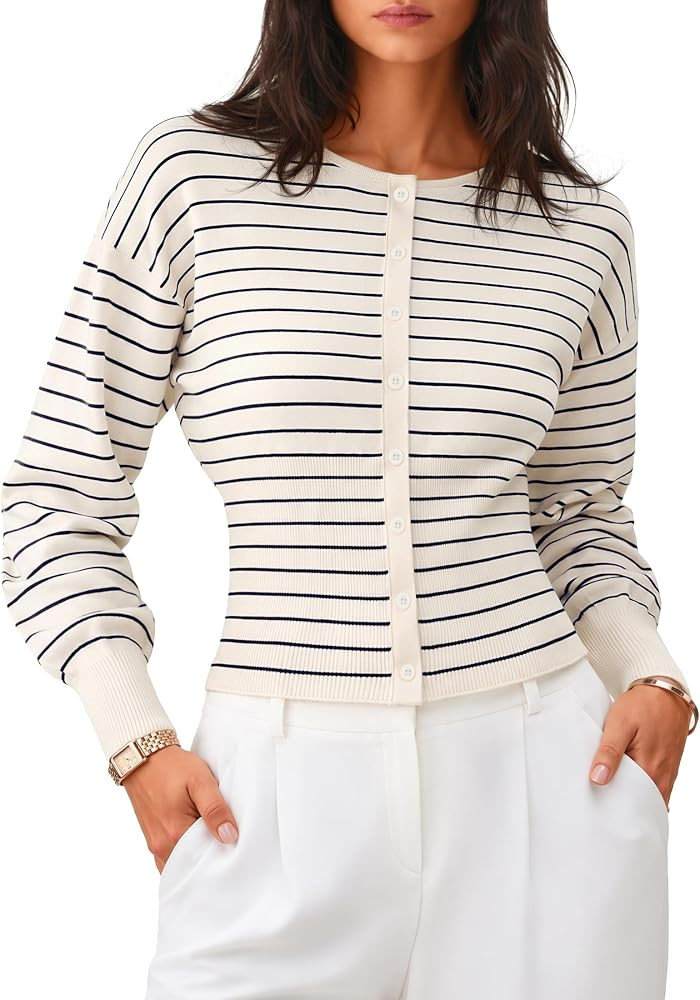 2026 Lightweight Cardigan,Casual Ribbed Knit Sweaters,Button Down,Slim Fit,Comfy Soft Knitwear,Go... | Amazon (US)