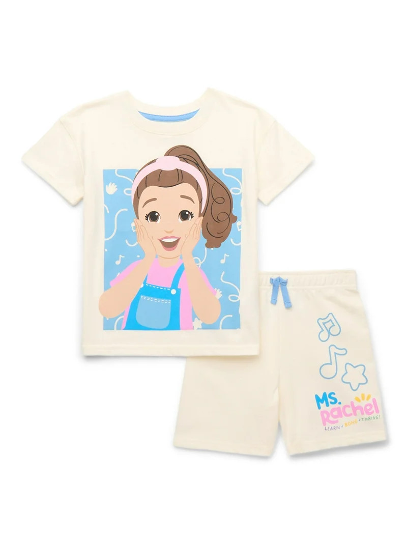 Ms. Rachel Toddler Graphic Tee and Shorts Set, 2-Piece, Sizes 12M-5T | Walmart (US)