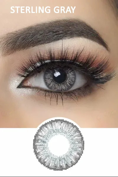 Sterling Gray Color Eye Lenses Colored Makeup Lens Case LAST 1 YEAR ! | Walmart (US)