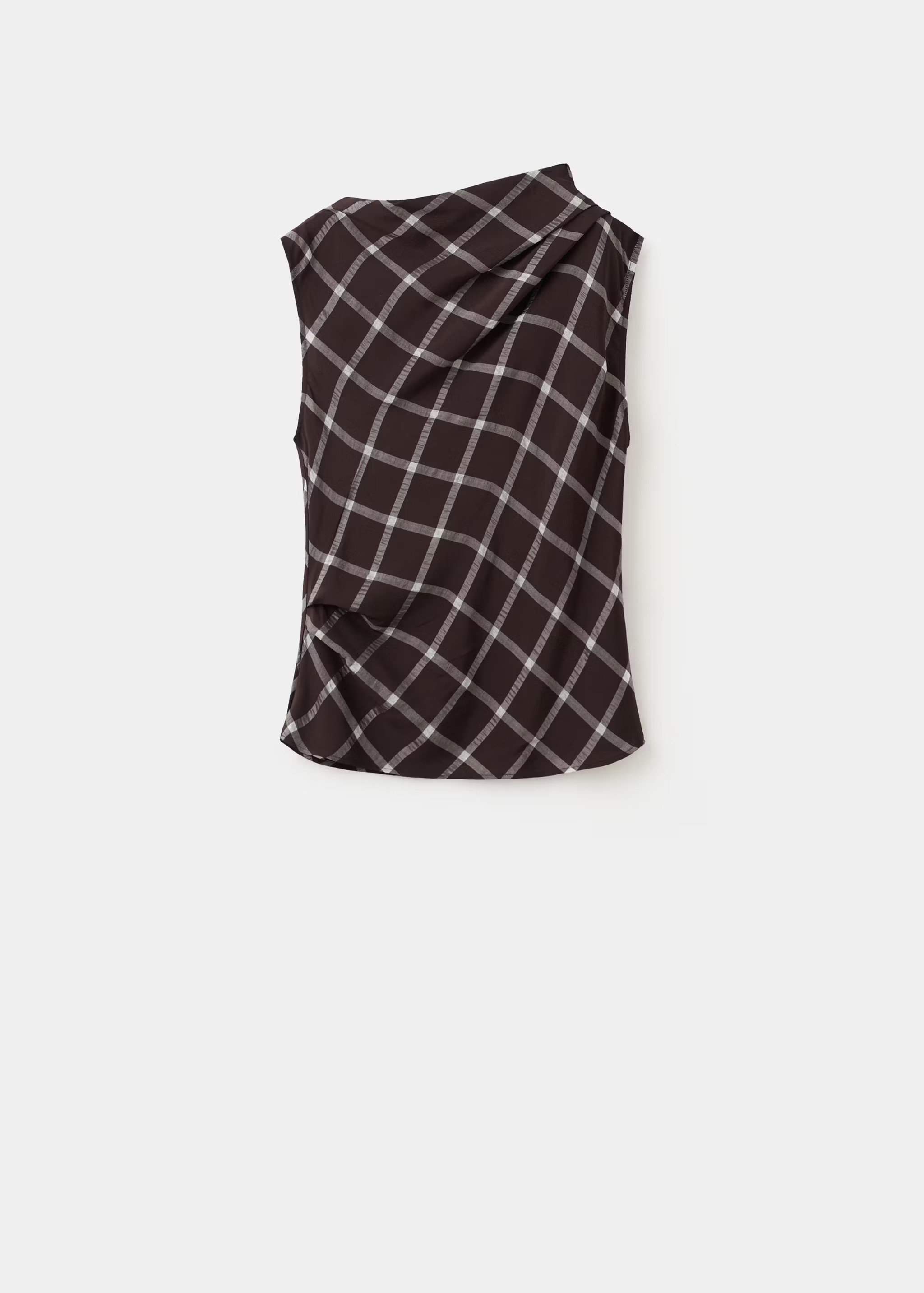 Fitted top with draped neckline | Mango (US/MX/AU)