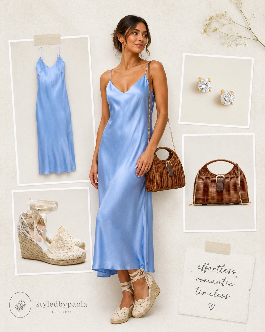 Soft blue, woven textures, and the prettiest summer details 💙✨ This look is made for vacations, bridal showers, and sunset dinners. Follow @styledbypaola on LTK for more effortless outfit inspiration.

#LTKSeasonal #LTKU #LTKootd