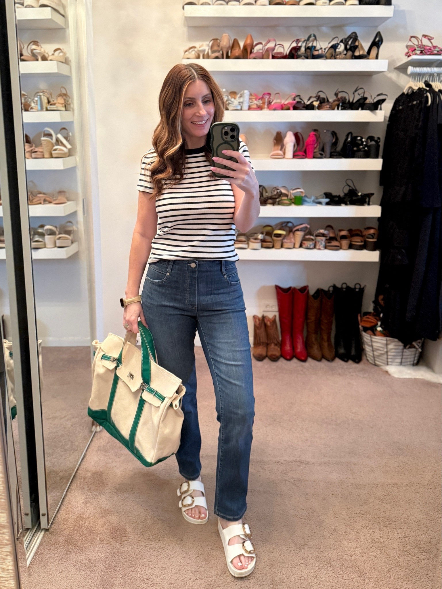 Old Navy fitted t-shirt(size small)
Liverpool Straight Leg Jeans (size 4)
Boatkin tote bag

Rainy day outfit, casual outfit, summer shoes, easy outfit, summer outfits 2026

#LTKootd #LTKSaleAlert #LTKSeasonal