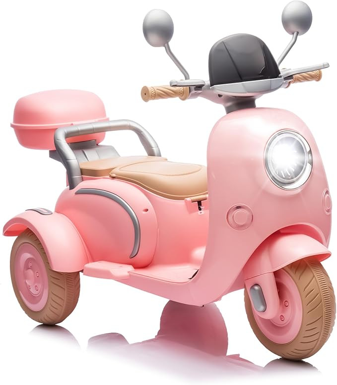 2 Seats Kids Motorcycle, 12V Ride On Electric Motorcycle, 3 Wheels Kids Motorbike with USB, Bluet... | Amazon (US)