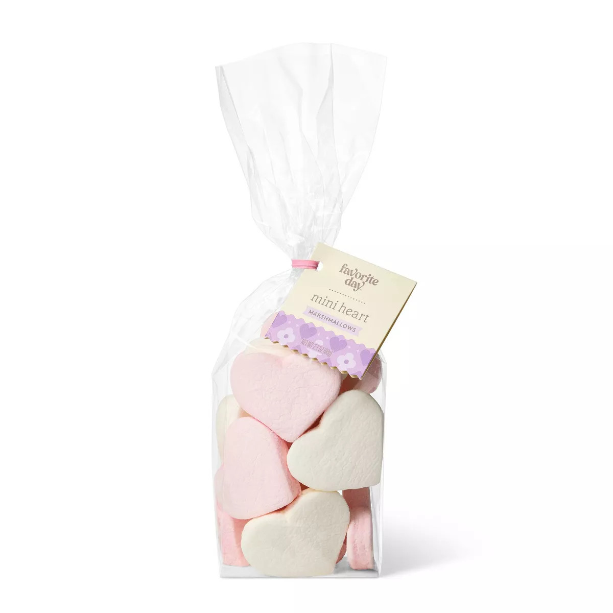 Valentine's Pink and White Mini Heart Marshmallows Bag - 2.1oz - Favorite Day™ | Target