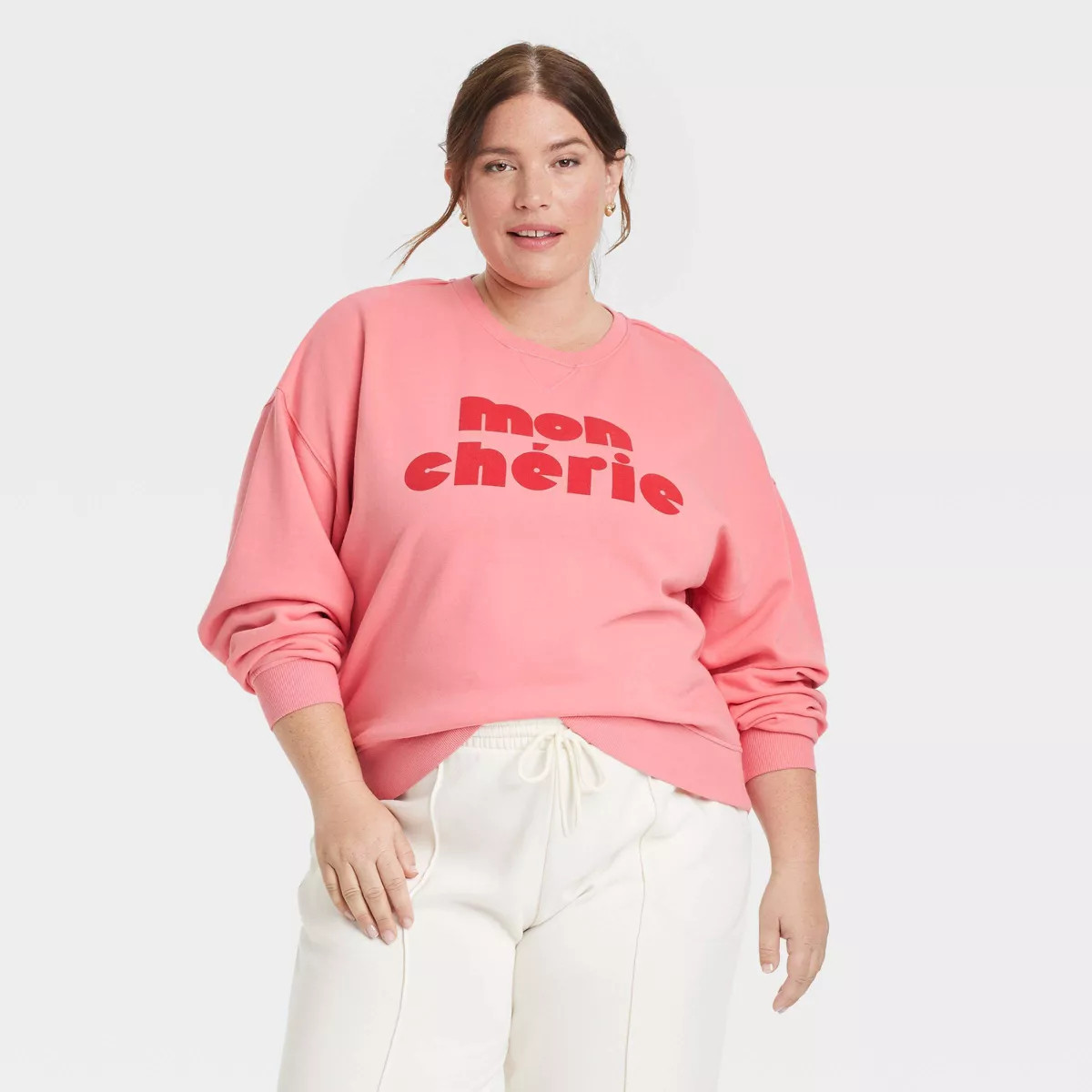Women's Valentine's Day Leisure Studio Oversized Graphic Sweatshirt - Universal Thread™ Red Let... | Target