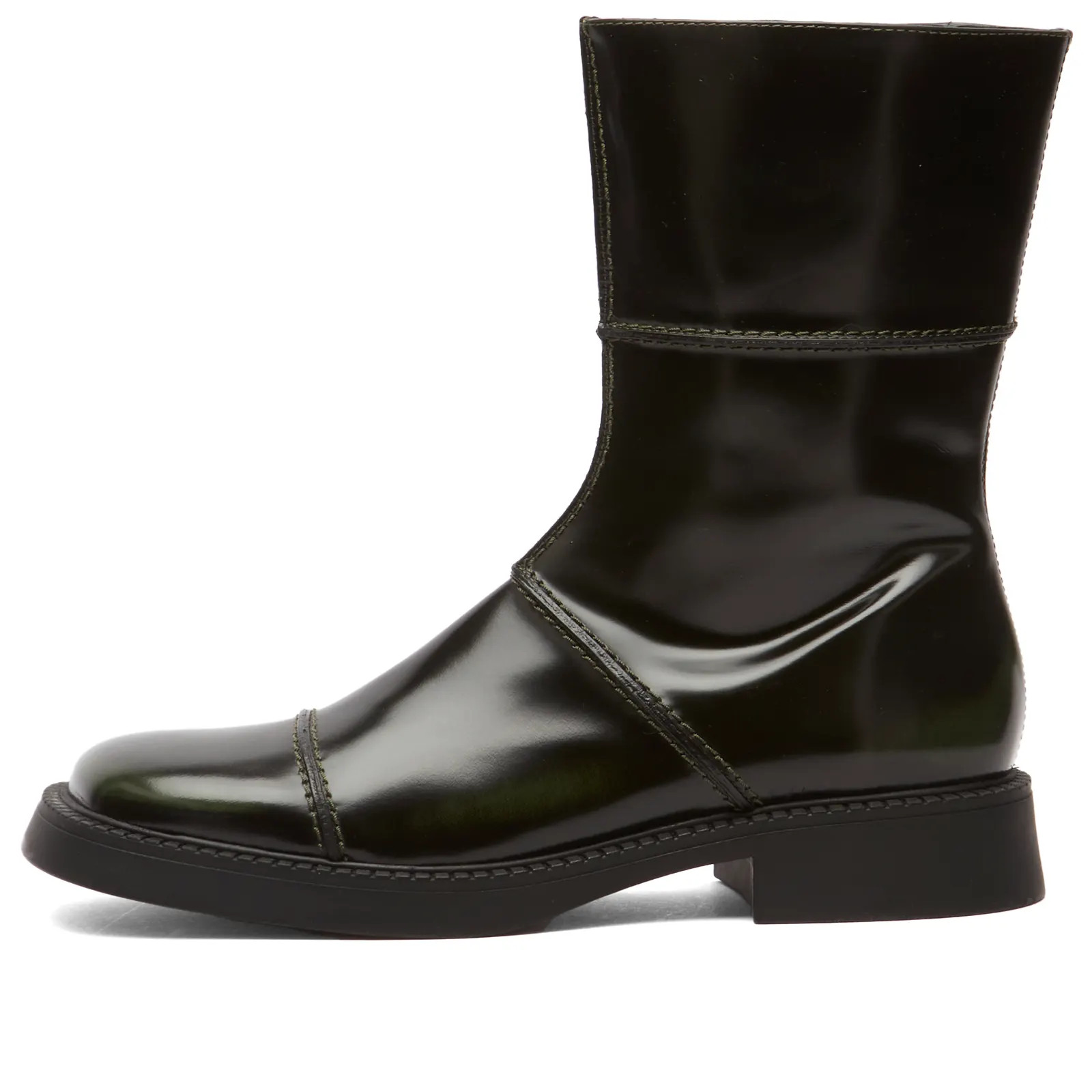 Miista Dahlia Khaki Black Ankle Boots | END. Clothing