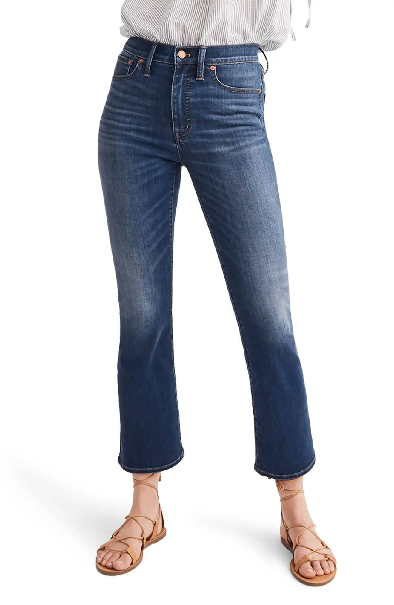 Women's Madewell Cali Demi-Boot Jeans, Size 29 - Blue | Nordstrom