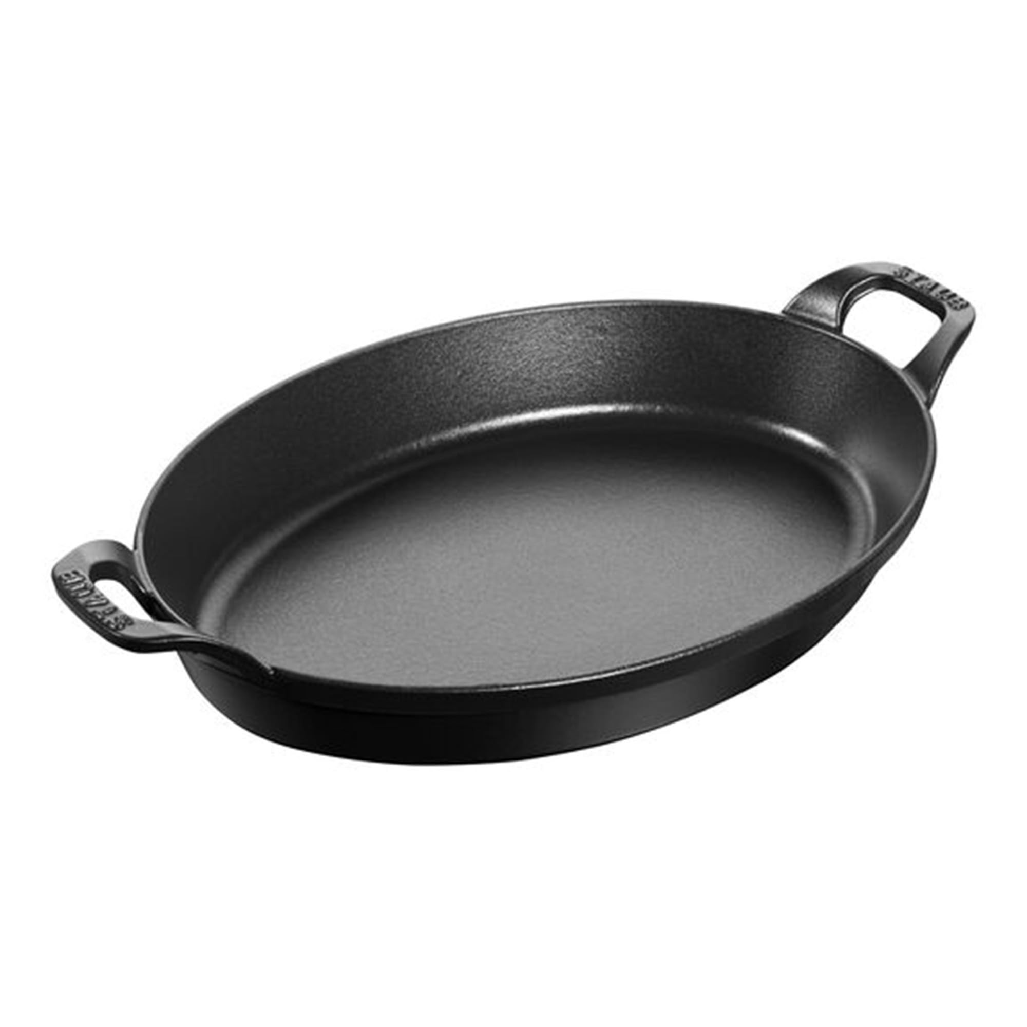 Staub Cast Iron 12.5-inch x 9-inch Oval Baking Dish - Matte Black, Made in France | Amazon (US)