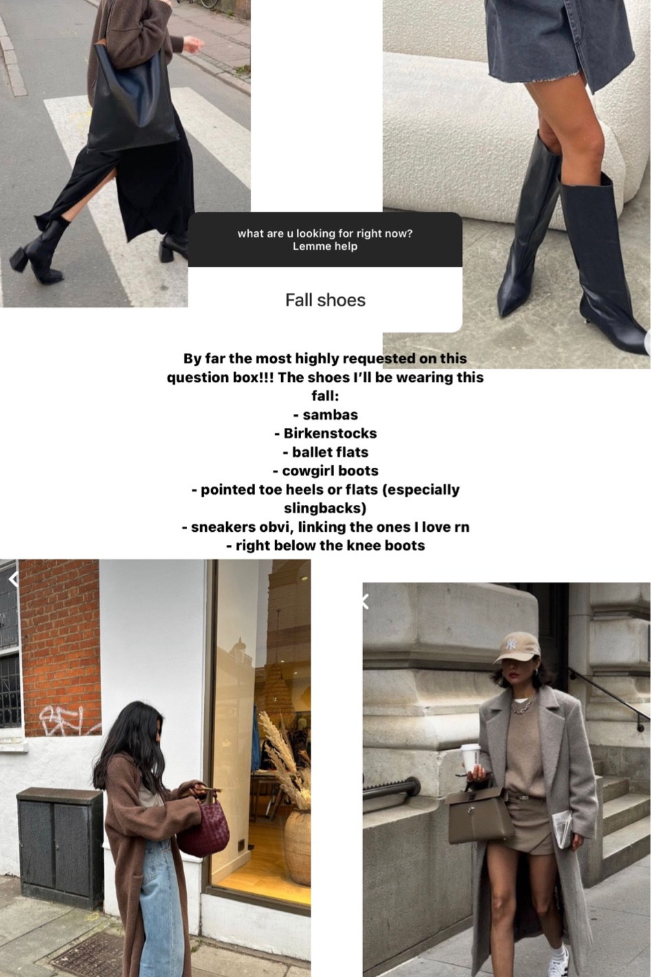 Fall 2023 shoes - knee high boots, sneakers, uggs, Birkenstocks #fallshoes #kneehighboots