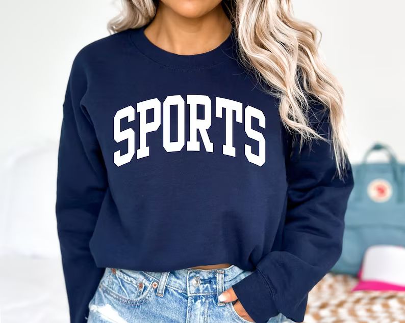 Go Sports Sweatshirt, Go Sports Team Sweatshirt, Funny Sports Sweatshirt, Football Tee, Ladies Sp... | Etsy (US)