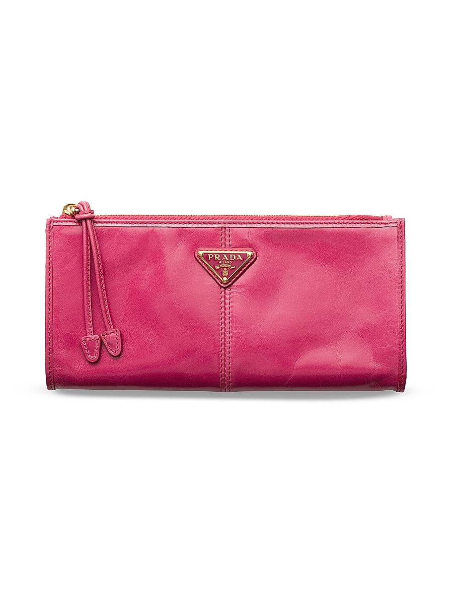 Women's Leather Pouch - Dark Pink | Saks Fifth Avenue