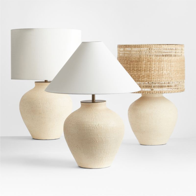 Corfu Cream Table Lamp | Crate & Barrel | Crate & Barrel
