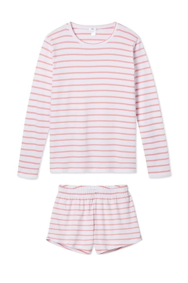 Organic Pima Long-Short Weekend Set in Dusty Rose | LAKE Pajamas