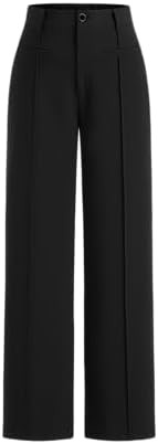 CIDER Work Pants Women Dress Pants Mid Waist Straight Leg Trousers Business Casual Slacks Office ... | Amazon (US)