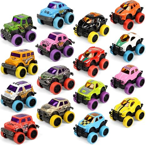 16 Pack Die-cast Mini Monster Truck for Boys and Girls,Pull Back Alloy Trucks Toy,Mini Pull Back ... | Amazon (US)